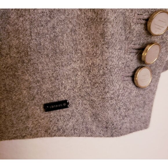 Tommy Hilfiger Grey Color Blocked One Button Wool Blend Blazer Size 2 EUC - Picture 6 of 12